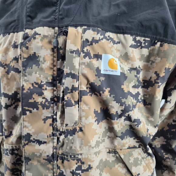 Carhartt Shoreline Vapor Jacket Mens Large  Digital Camo Packable Storm Defender - Picture 5 of 16
